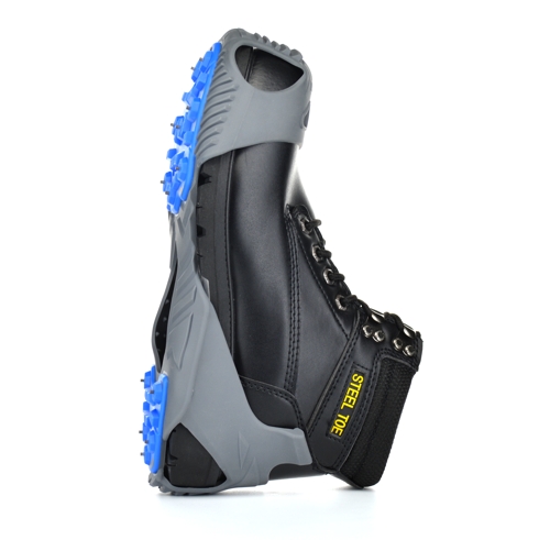 Winter Walking Ice Cleats, High Pro, Blue/grey, Medium, 6 1/2 X 6 1/4 X 3 1/4 In, Rubber/tungsten Carbide, Pair [PK/1.0] Model: JD7725-M